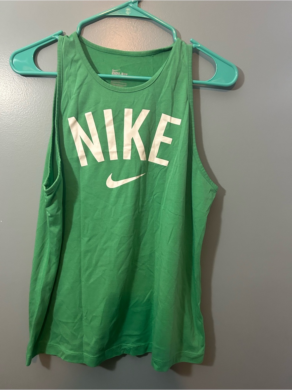 Nike Green Dri-FIT Tank with White Logo